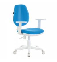 Кресло  "Fancy MG-201W", с подлокотниками, пластик белый, голубое, 532411, MG-201W_532411