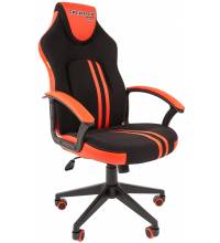 Игровое кресло Chairman game 26 Россия текстиль_экокожа черный_красный