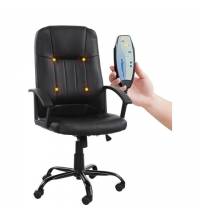 Кресло руководителя Device MS-002, 4 массажных модуля, экокожа, черное