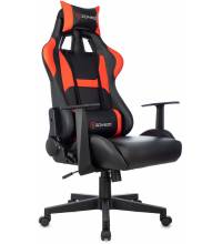 Кресло игровое Zombie Game Penta черный/красный эко.кожа с подголов. крестов. пластик