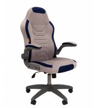 Игровое кресло Chairman game 50 Россия текстиль серо-синий