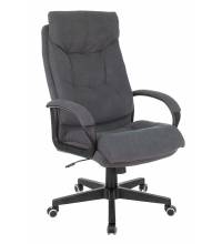 Кресло руководителя Бюрократ CH-824 Fabric серый Alfa 44 крестов. пластик