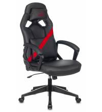 Кресло игровое Zombie DRIVER черный/красный искусственная кожа с подголов. крестовина пластик