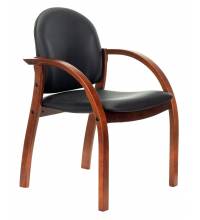 Стул Бюрократ ДЖУНО черный искусственная кожа