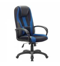 Игровое кресло  PREMIUM "Rapid GM-102", НАГРУЗКА 180 кг, экокожа/ткань, черное/синее, 532106