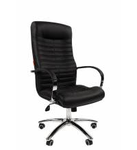 Кресло руководителя Chairman 480 Россия нат.кожа/экокожа черный N