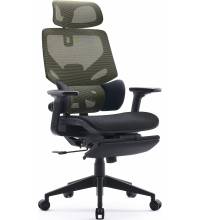 Кресло Cactus CS-CHR-MC01-LGNBK салатовый сиденье черный сетка/ткань с подголов. крестов. пластик подст.для ног