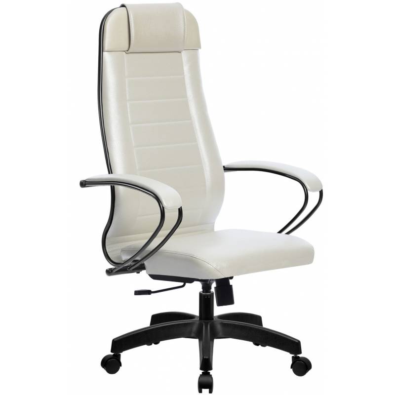 Кресло руководителя МЕТТА Комплект 28 пластик белый лебедь (перфорированная кожа) главное фото