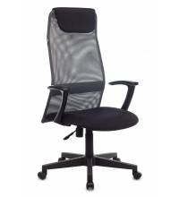 Кресло руководителя Бюрократ KB-8 темно-серый TW-04 TW-12 сетка с подголов. крестовина пластик