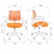 Офисное кресло Chairman 450 LT Россия белый пластик TW-16/TW-66 оранжевый. Фото товара с разных ракурсов.