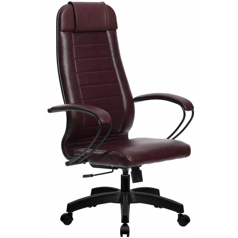 Кресло руководителя МЕТТА Комплект 28 пластик бордовое (перфорированная кожа) главное фото