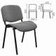 Стул для персонала и посетителей "ИЗО", черный каркас, серая ткань, В-3/С-71 меланж главное фото в маленьком размере