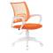 Кресло  "Fly MG-396W", с подлокотниками, пластик белый, сетка, оранжевое, 532401, MG-396W_532401 главное фото в маленьком размере