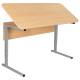Стол-парта 2-местный, регулируемый угол, СУТ.55-01, 1200х500х520-640 мм, рост 2-4, серый каркас, ЛДСП клён главное фото в маленьком размере