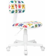 Кресло детское Бюрократ CH-W201NX белый монстры крестов. пластик пластик белый