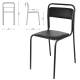 Стул для посетителей, черный каркас, кожзаменитель черный, СМ 7/7-02 К-01 главное фото в маленьком размере