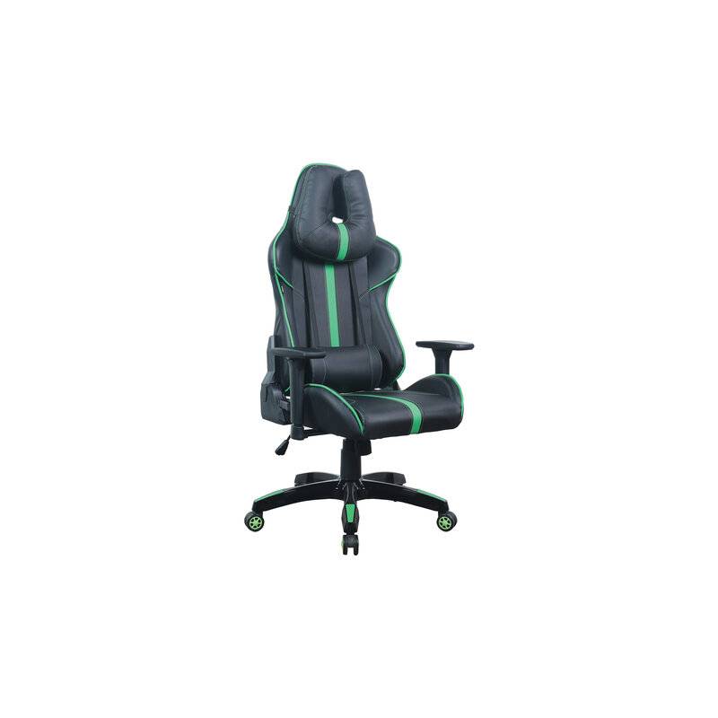 Игровое кресло  "GT Carbon GM-120", две подушки, экокожа, черное/зеленое, 531929 главное фото