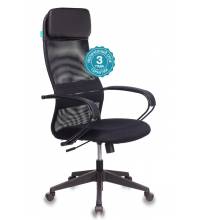 Кресло руководителя Бюрократ CH-608/BLACK спинка сетка черный TW-01 сиденье черный TW-11 искусст.кожа/ткань