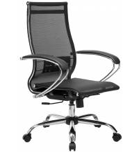 Эргономичное черное кресло руководителя Метта Комплект 9 черный