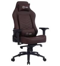 Кресло игровое Cactus CS-CHR-0112BR коричневый эко.кожа с подголов. крестов. сталь