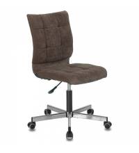 Кресло BRABIX Stream MG-314, без подлокотников, пятилучие серебристое, ткань, коричневое, 532393, MG-314_532393