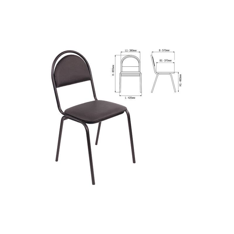 Стул Стандарт черный каркас, кожзам черный главное фото