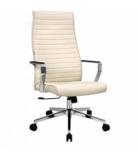 Кресло  PREMIUM Solo EX-730, алюминий, хром, экокожа, бежевое, 532937