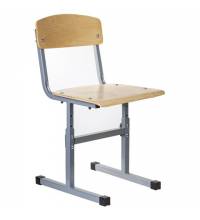 Стул ученический регулируемый "Ученик", 380х480х720-800 мм, рост 4-6, серый каркас