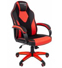 Игровое кресло Chairman game 17 Россия черн.красный (экокожа, ткань TW)