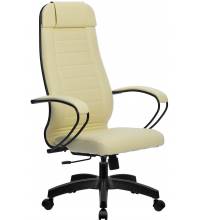 Кресло руководителя МЕТТА Комплект 28 пластик бежевое (перфорированная кожа)