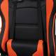 Игровое кресло  "GT Racer GM-100", две подушки, экокожа, черное/оранжевое, 531925. Фото товара с разных ракурсов.
