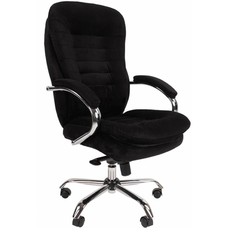 Кресло руководителя Chairman 795 черное (ткань велюр) главное фото