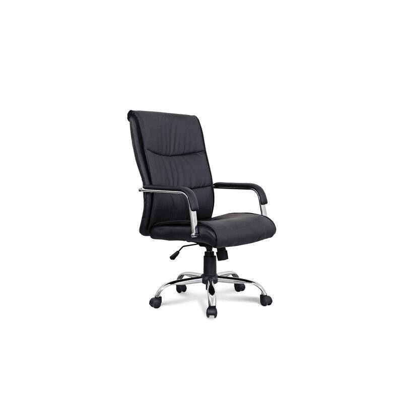 Кресло руководителя Space EX-508, экокожа, хром, черное главное фото