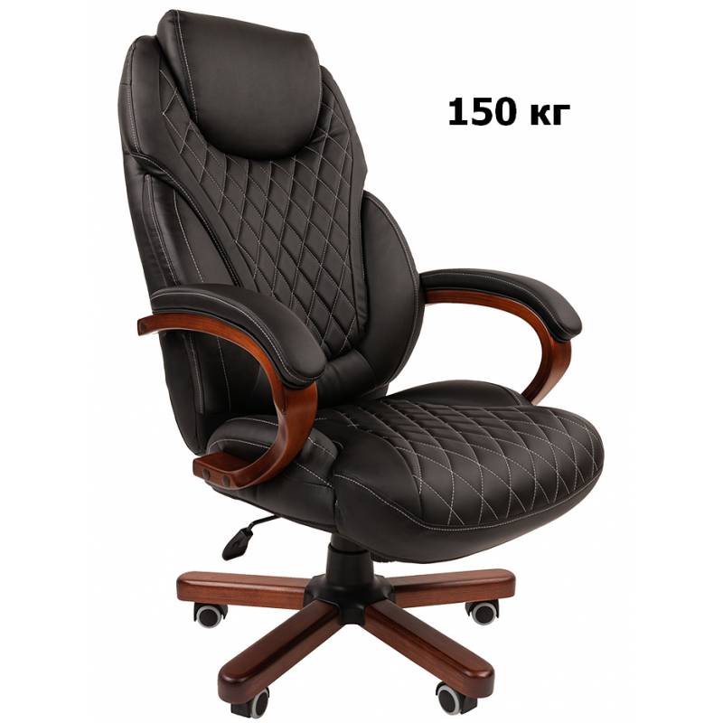 Кресло СHAIRMAN 406 черное экопремиум (дерево) главное фото