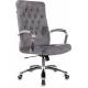 Кресло руководителя Бюрократ T-9928SL Fabric серый Italia 26 крестов. металл хром главное фото в маленьком размере